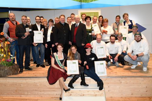 Gruppenbild Bayerns beste Bioprodukte 2018