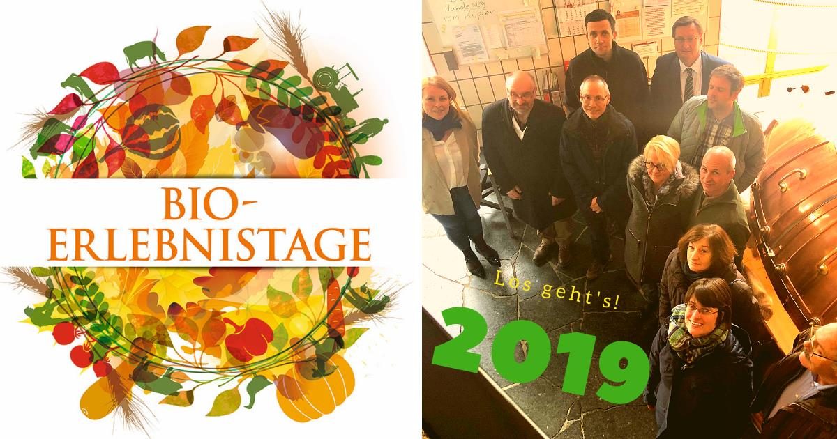 Gruppenbild mit Bio-Erlebnistage Logo 2019